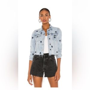 Pistola Brando Star Embroidery Denim Jean Jacket in Zodiac - Small